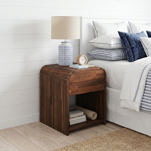 "Chelsea" Nightstand 41,5x42x52 cm Solid Acacia Wood