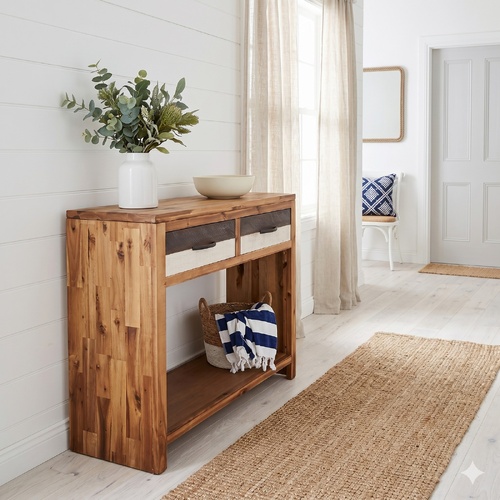 "Radiata" Console Table Solid Acacia Wood 86x30x75 cm