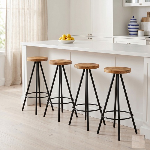 "Conway" Bar Chairs 4 pcs Solid Mango Wood