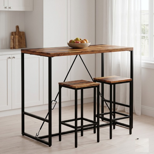 "Cook" Bar Table Solid Reclaimed Wood 120x60x106 cm
