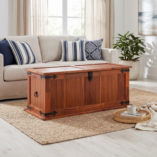 "Cyril" Storage Chest 90x45x40 cm Solid Acacia Wood