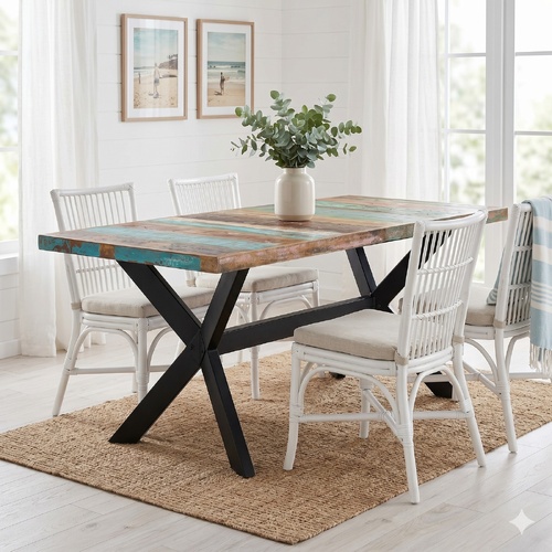 "Raynor" Dining Table 160x80x75 cm Solid Reclaimed Wood