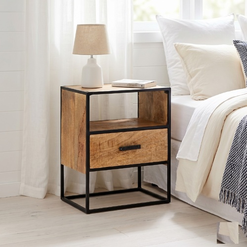 "Drayton" Nightstand 40x30x50 cm Solid Mango Wood