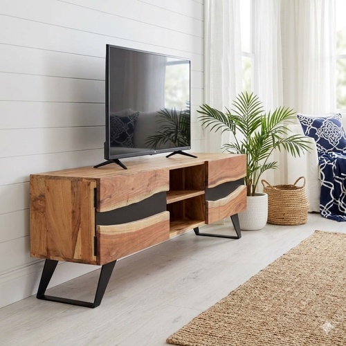 "Robinson" TV Cabinet 140x30x45 cm Solid Acacia Wood