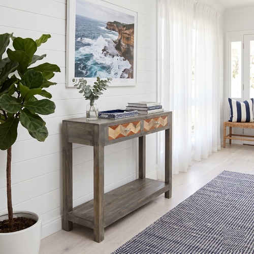 "Gooden" Console Table Grey 86x30x76 cm Solid Mango Wood