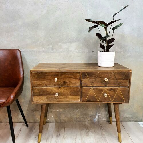 Rustic Mango Wood Sideboard/Buffet Table 85x40x70 cm