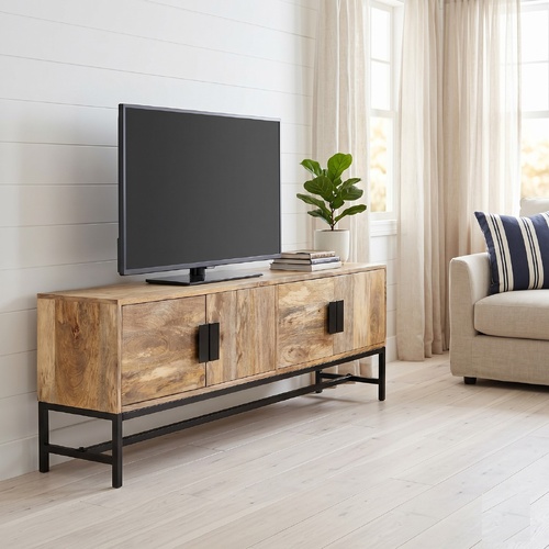 "Gregory" TV Cabinet 140x30x50 cm Solid Mango Wood