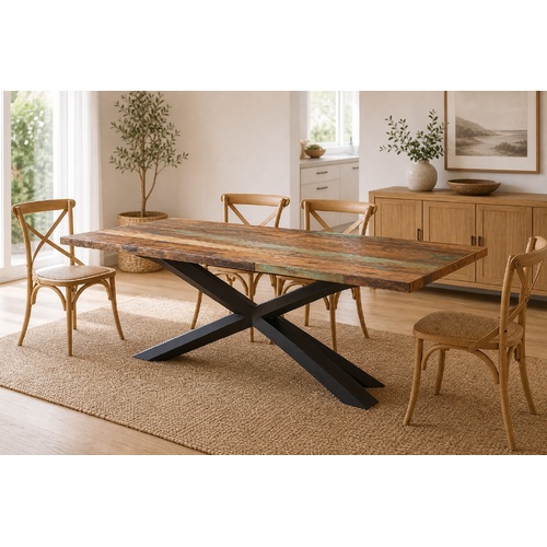 "Hildegard" Dining Table 180x90x76 cm Solid Reclaimed Wood