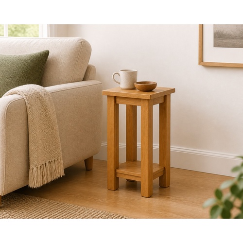 "Gordonia Grove" Solid Oak Wood and MDF Side Table