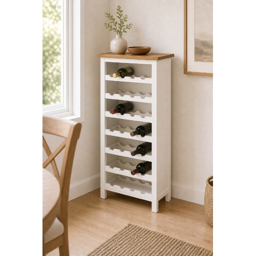 "Eucalyptus" Solid Oak Wood Wine Cabinet 56x32x110 cm