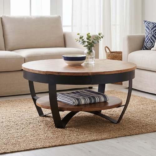 "Judith" Coffee Table 65x65x32 cm Solid Acacia Wood