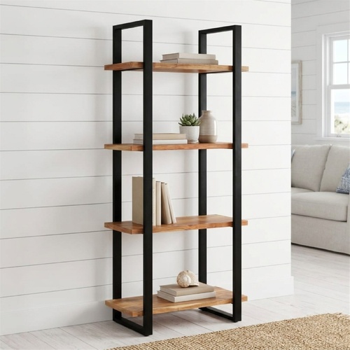 "Kinley" 4-Tier Bookcase 80x40x180 cm Solid Acacia Wood
