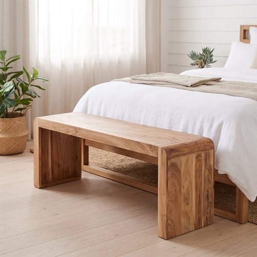 "Mantillus" Bench 110x38x46 cm Solid Acacia Wood