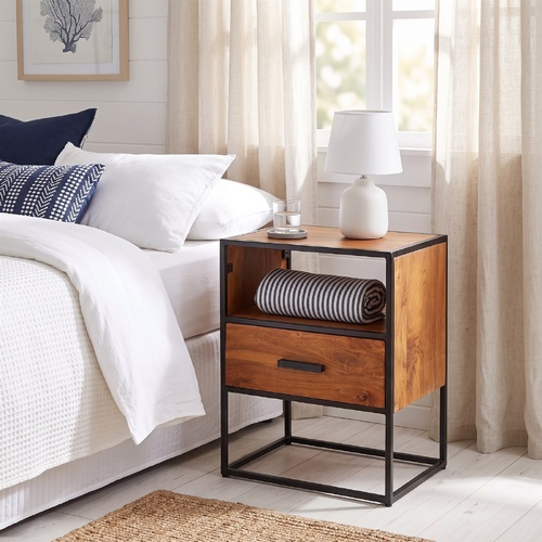 "Romulus" Bed Cabinet 40x30x50 cm Solid Acacia Wood