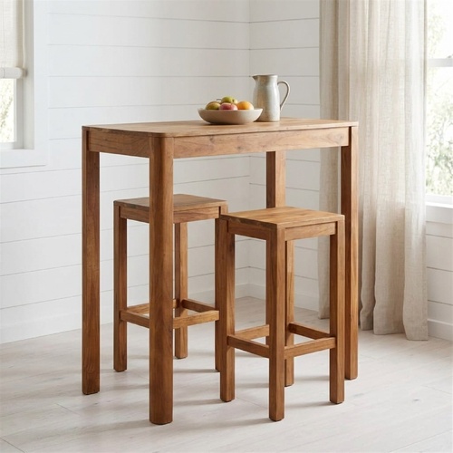"Salvestro" Bar Table Solid Wood Acacia with Honey Finish 110x55x106 cm