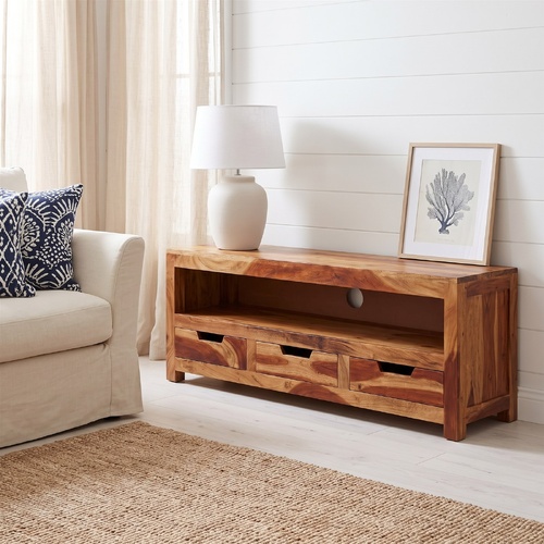"Spurway" TV Cabinet 110x30x40 cm Solid Wood Acacia
