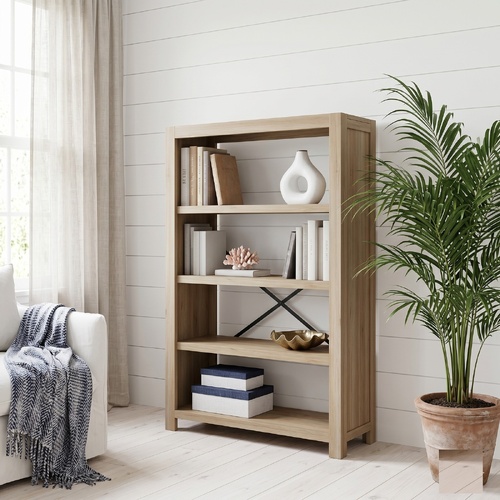 "Larken" 4-Tier Bookcase 80x30x110 cm Solid Wood Acacia
