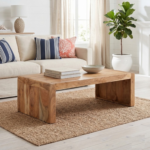 "Laura" Coffee Table 110x55x35 cm Solid Wood Acacia