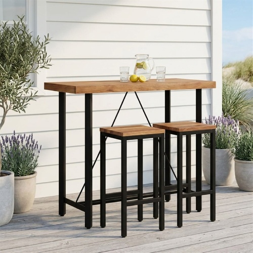 "Vanessa" Bar Table 110x55x107 cm Solid Wood Acacia and Iron