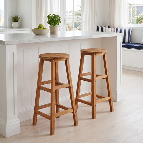 "Maitland" Bar Chairs 2 pcs Solid Acacia Wood