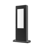 AMUN: LED Surface Mounted Matte Black Rectangular Bollard Lights IP54 30cm