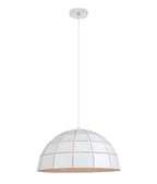ARMIS: Retro Tiled Dome Shape Pendant Lights Matte White