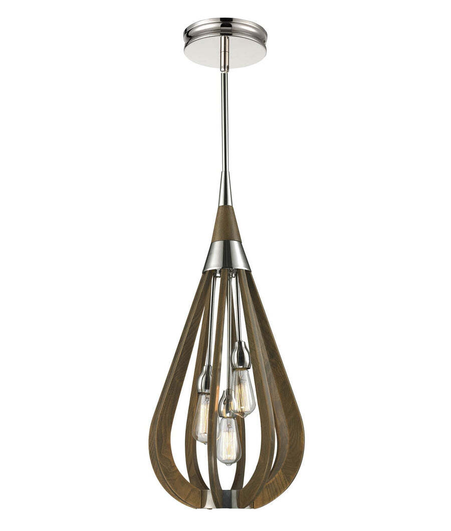 BONITO: Rustic Taupe Tear Drop Pendant Light 360mm Diameter