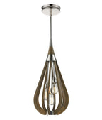 BONITO: Rustic Taupe Tear Drop Pendant Light 360mm Diameter