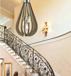 BONITO: Rustic Taupe Tear Drop Pendant Light 360mm Diameter