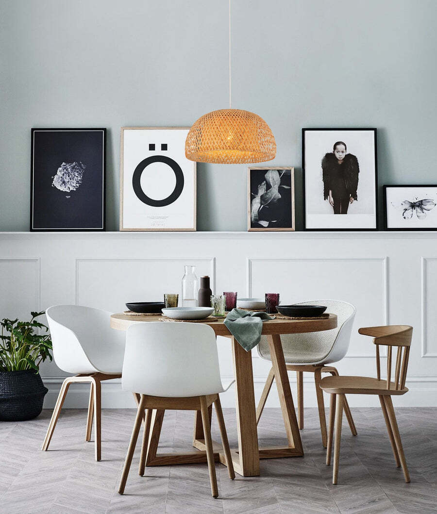 CANASTA: Bohemian Natural Bamboo Finish Pendant Light OD380mm x L230mm