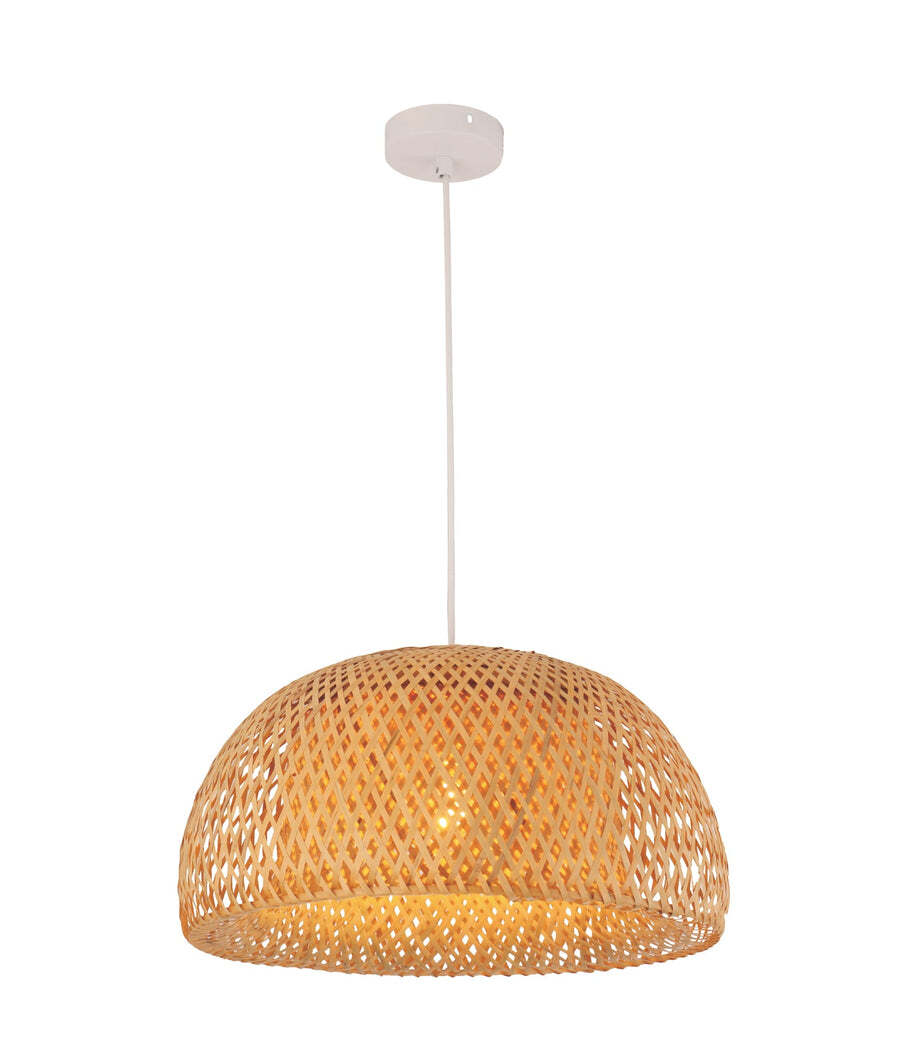 CANASTA: Bohemian Natural Bamboo Finish Pendant Light OD380mm x L230mm