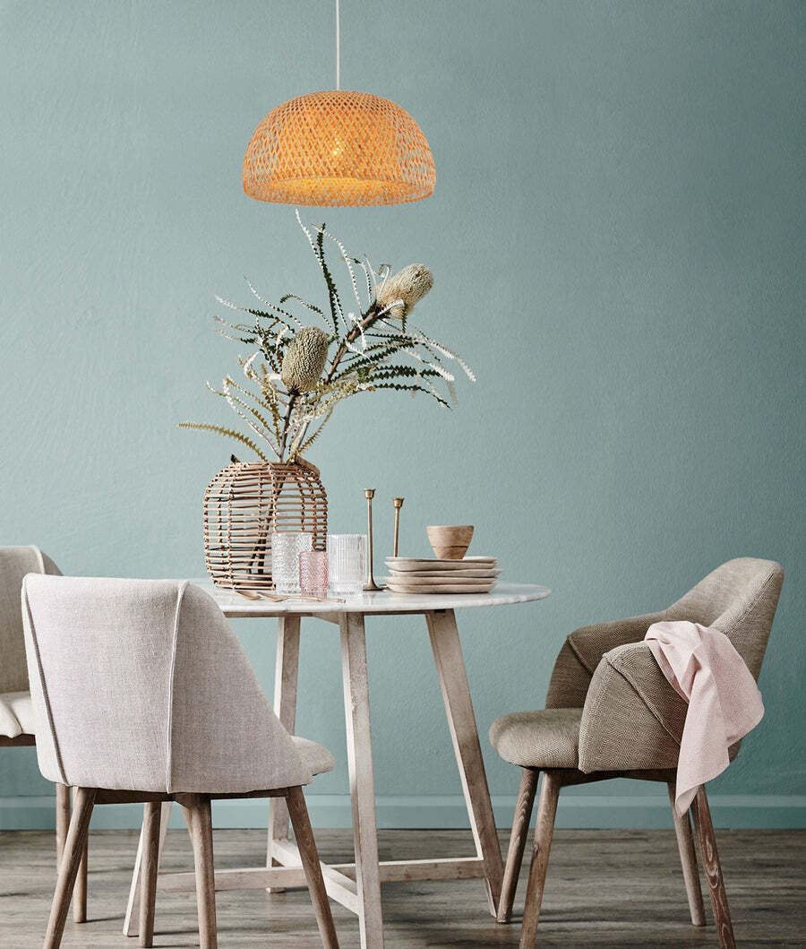 CANASTA: Bohemian Natural Bamboo Finish Pendant Light OD380mm x L230mm