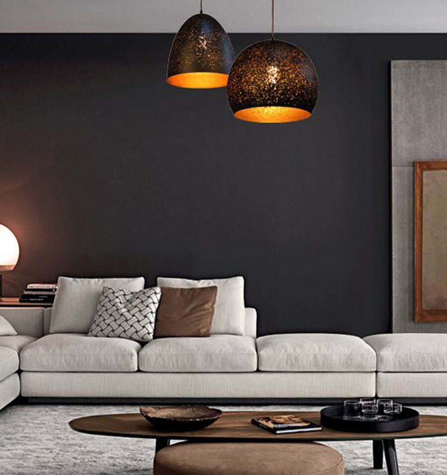 CELESTE: Bohemian Rustic Ellipse Shape Pendant Light 305mm