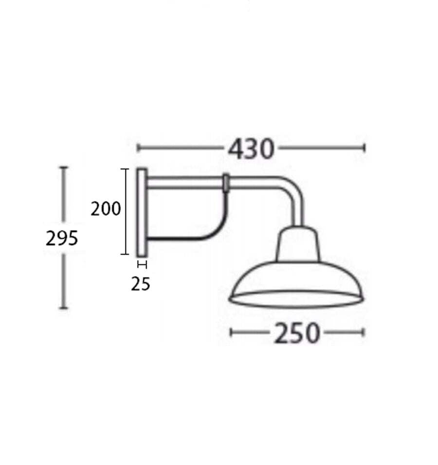 DEKSEL: Aged Copper Interior Wall Light IP23 (Brass bracket & base & neck)