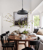 DEKSEL: Industrial Matte Black Interior Dome Shape Pendant Light 400mm