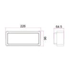 HEKA: Surface Mounted Rectangular LED Exterior Wall Lights IP65 White
