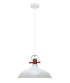 NARVIK: Industrial Scandinavian Dome Shape Pendant Lights Matte White