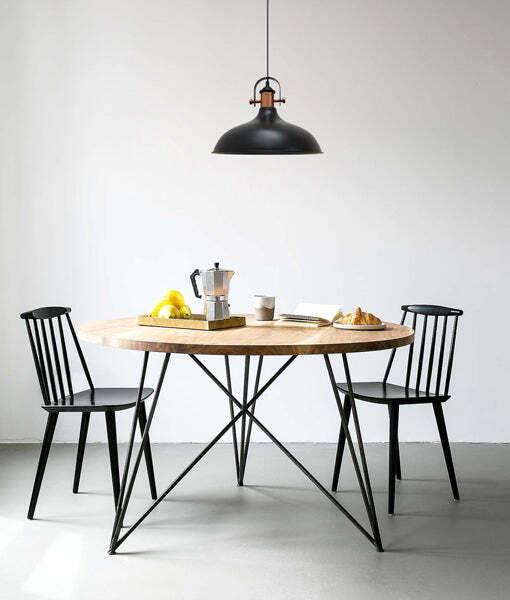 NARVIK: Industrial Scandinavian Dome Shape Pendant Lights Matte Black