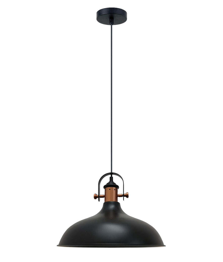 NARVIK: Industrial Scandinavian Dome Shape Pendant Lights Matte Black