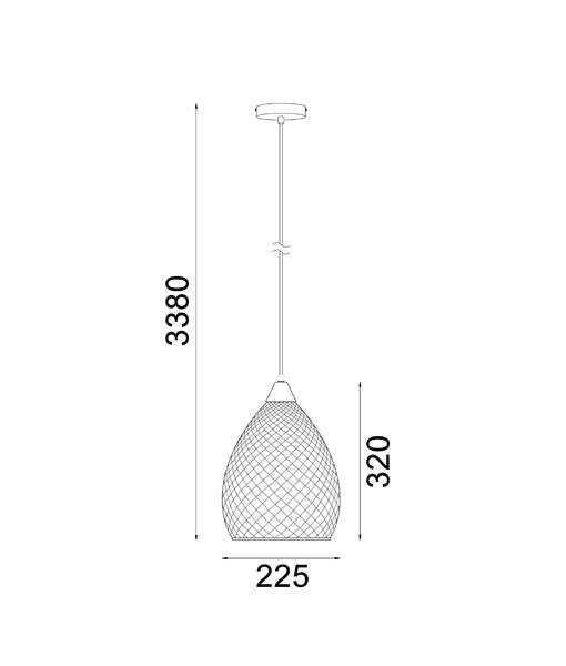 RICTUS: Bohemian Glass Ellipse Shape Pendant Lights Chrome Color