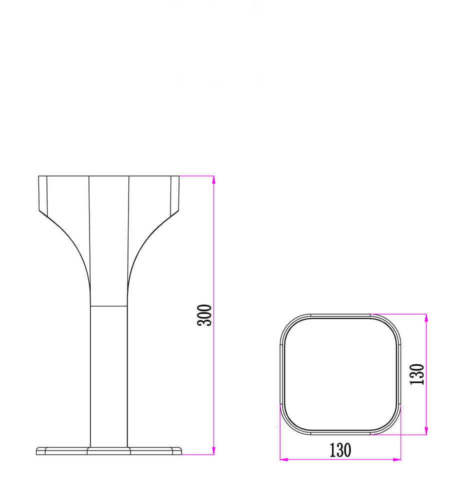 SHU: LED 2 way Surface Mounted Bollard Lights IP65 300mm