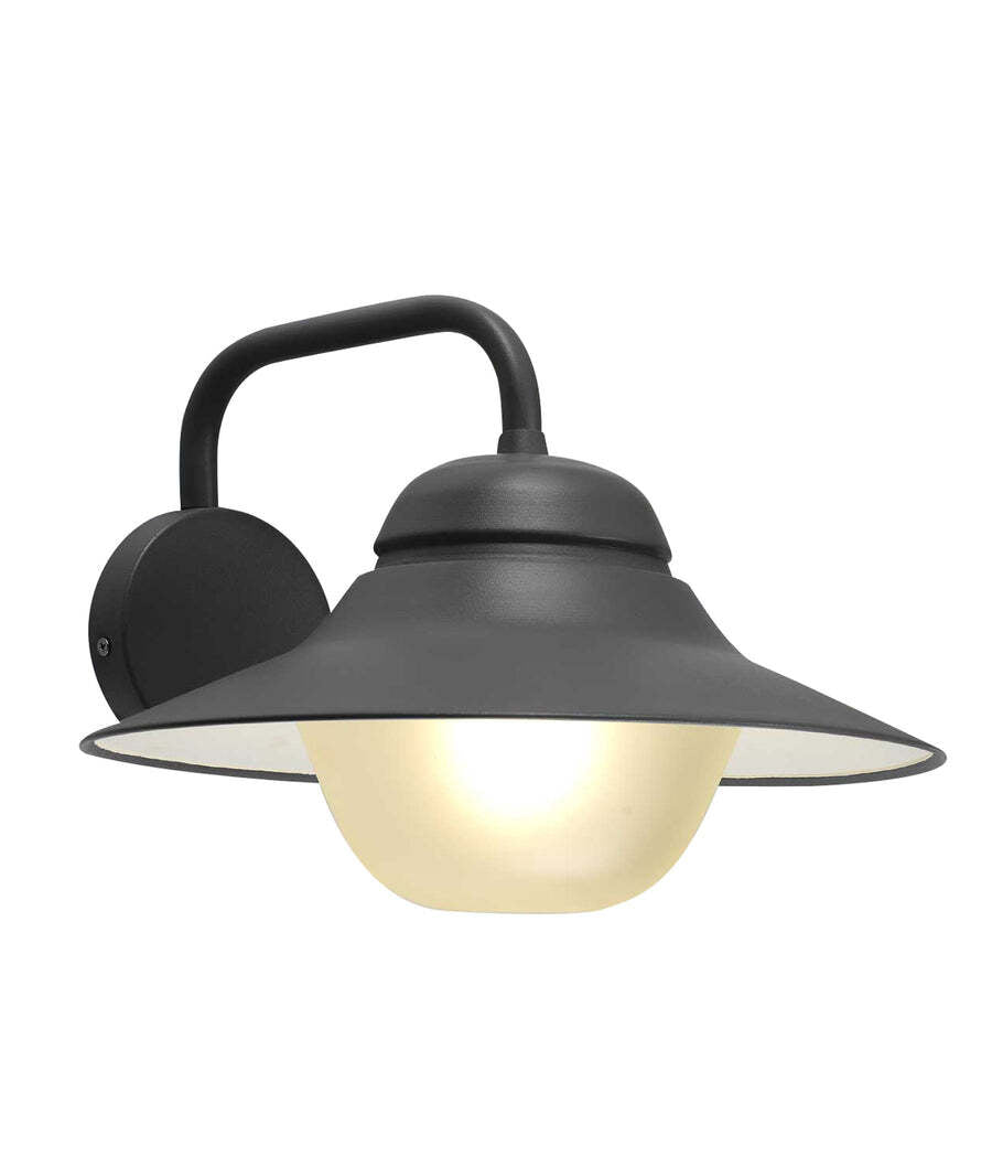 SPY: Exterior Wall Lights with Frosted Diffuser IP44 Matte Black