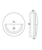 STE: Exterior LED 240V Antique Brass Eyelid Step/Wall Lights IP65
