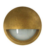 STE: Exterior LED 240V Antique Brass Eyelid Step/Wall Lights IP65