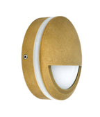 STE: Exterior LED 240V Antique Brass Eyelid Step/Wall Lights IP65