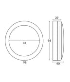 STE: Exterior LED 12V Antique Brass Round Step/Wall Lights IP65