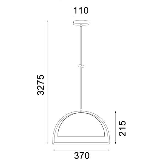SWING: Dome With Wood Frame Pendant Lights Black