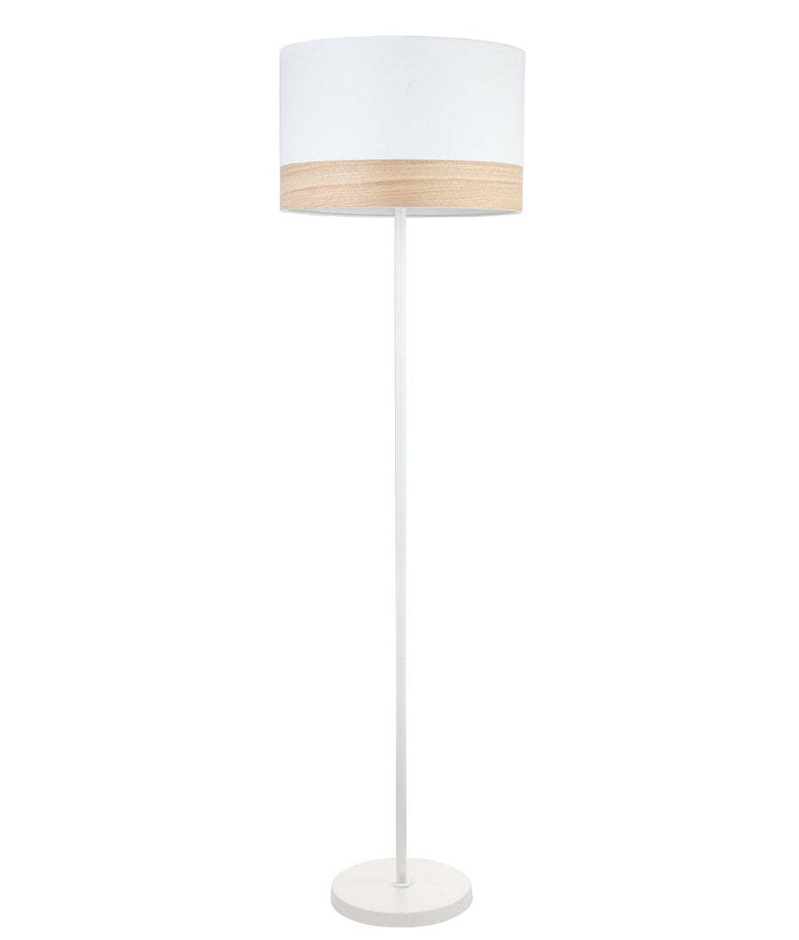 TAMBURA: Scandinavian Large Round Drum Shape Floor Lamps White