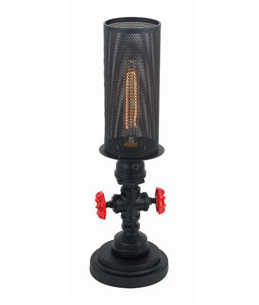 VENETO: Industrial Aged Iron Decorative Table Lamp Single Head