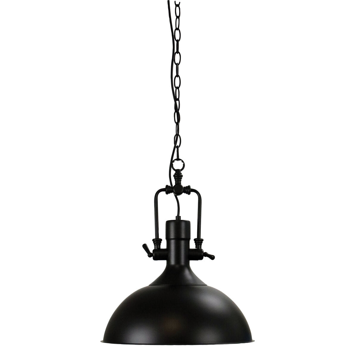 Oriel Lighting COTTAGE Black Urban Retro Industrial Style Pendant Light